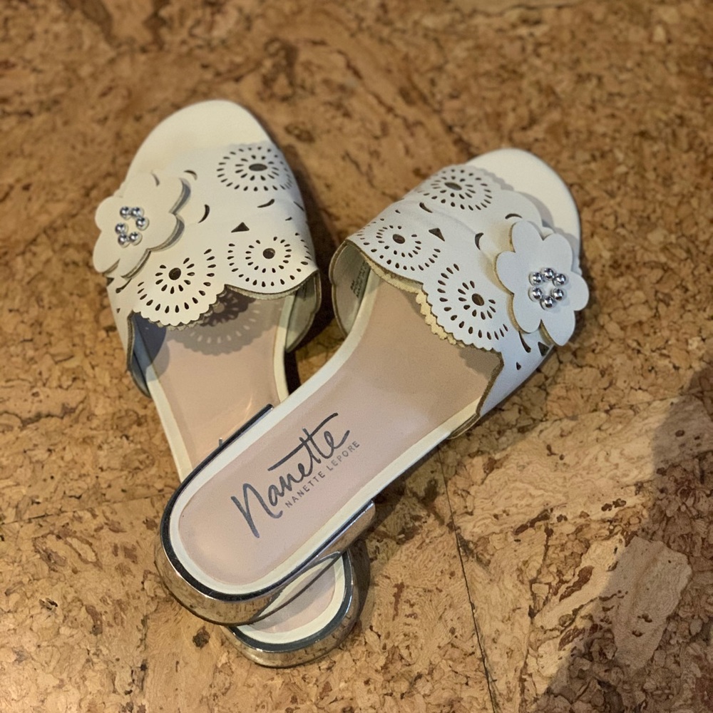 Nanette Lapore Ivory Floral Sandal